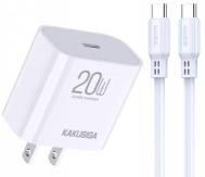 KAKUSIGA KSC-939 single port PD20W smart charger set (US)(Type-C to Type-C)