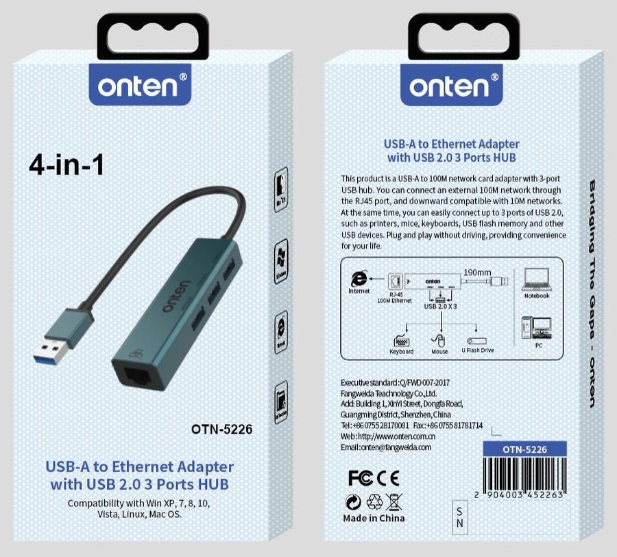 ONTEN OTN-5226 )/USB 3.0 to Ethernet Adapter