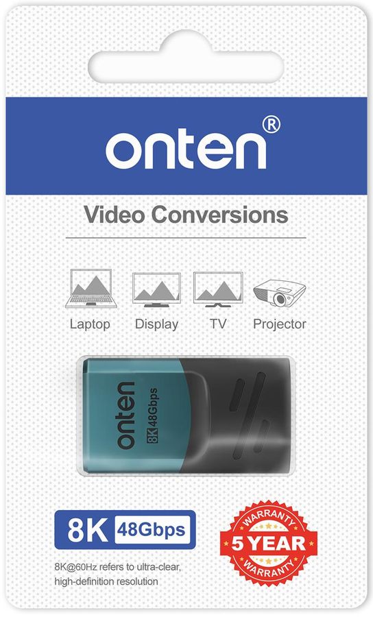 ONTEN OTN-DP82 DP 8k60hz Female to Female Adapter High Speed DP extension connector DisplayPort V1.4 48Gbps
