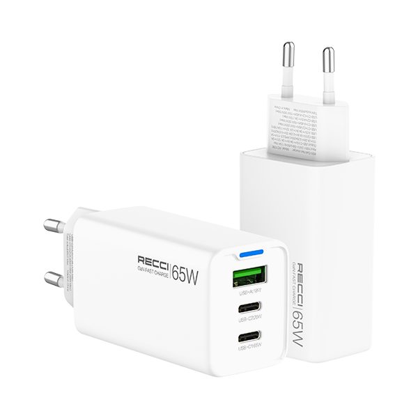 RECCI RC109E 65W GAN fast charger set EU PLUG