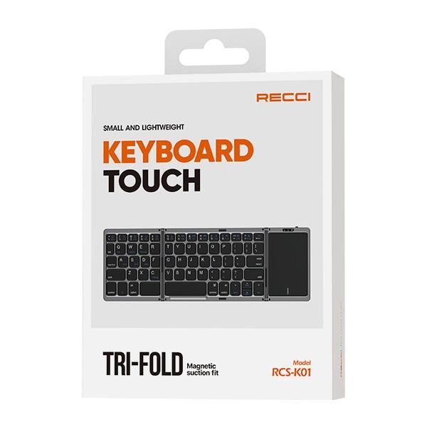 RECCI RCS-K01 Triple folding touch Bluetooth keyboard