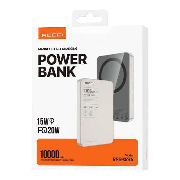 RECCI RPB-W36 Power BANK 15W Magnetic wireless charger