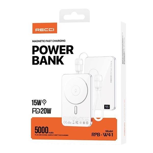 RECCI RPB-W41 Power BANK 15W Magnetic wireless charger