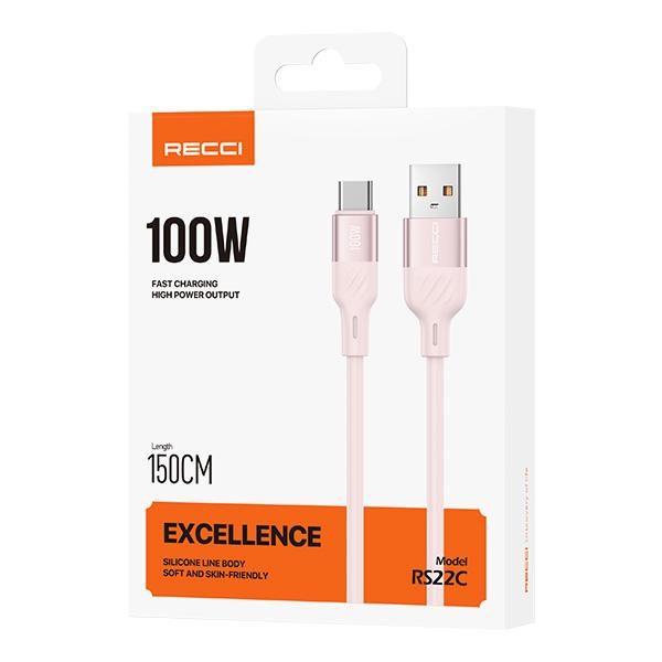 RECCI RS22C 100W Fast charging silicone data cable