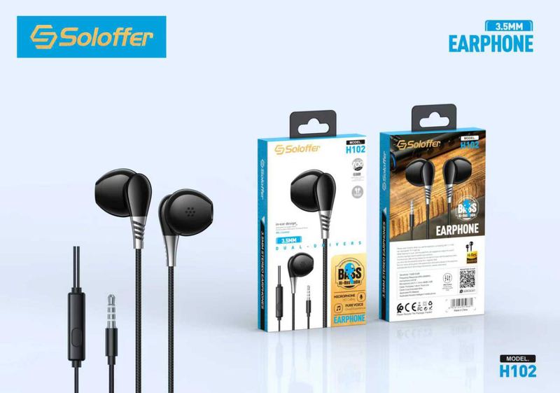 SOLOFFER H102 3.5MM Wired earphones