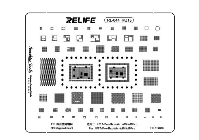 RELIFE RL-044 IPZ16 IP17- 0.12MM RELIFE RL-044 IPZ16 IP17- A19/A19Pro CPU integrated