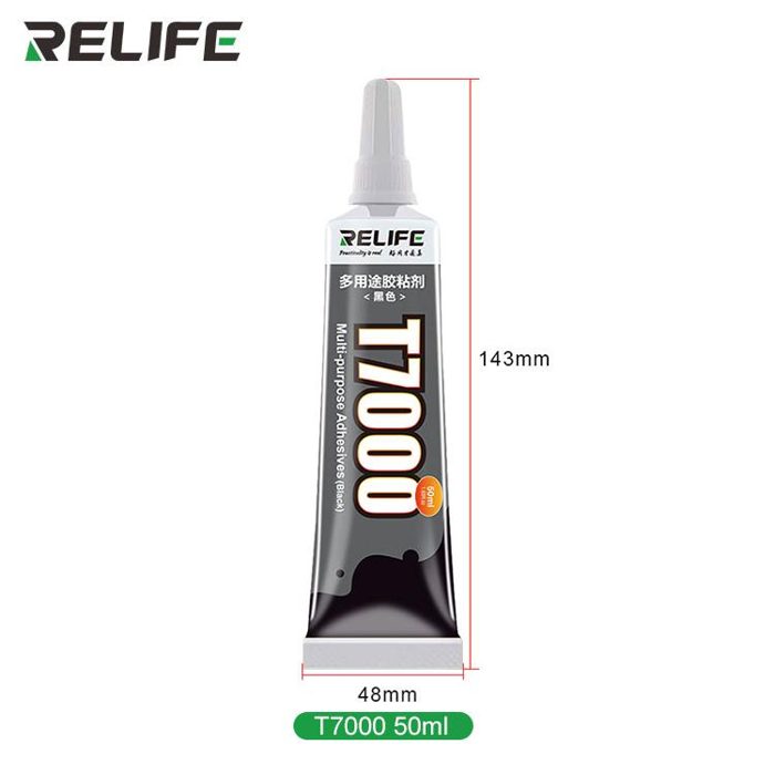 RELIFE T7000 Pegamento Multiusos/Negro/50ML