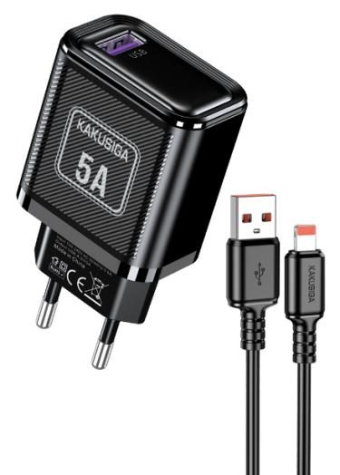 KAKUSIGA KSC-1696 Single Port Private Mold Charger Set (EU) Lightning