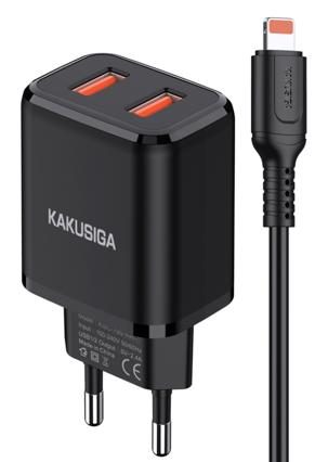 KAKUSIGA KSC-793 dual port smart charger set (EU)(Lightning)