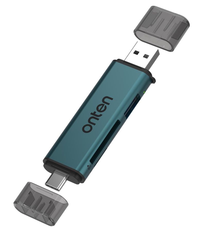 ONTEN OTN-CR537S 3-in-2 USB-A&USB-C SD3.0 /TF3.0 Card Reader with USB 3.0 hub USB-A &USB-C SD3.0+TF3.0