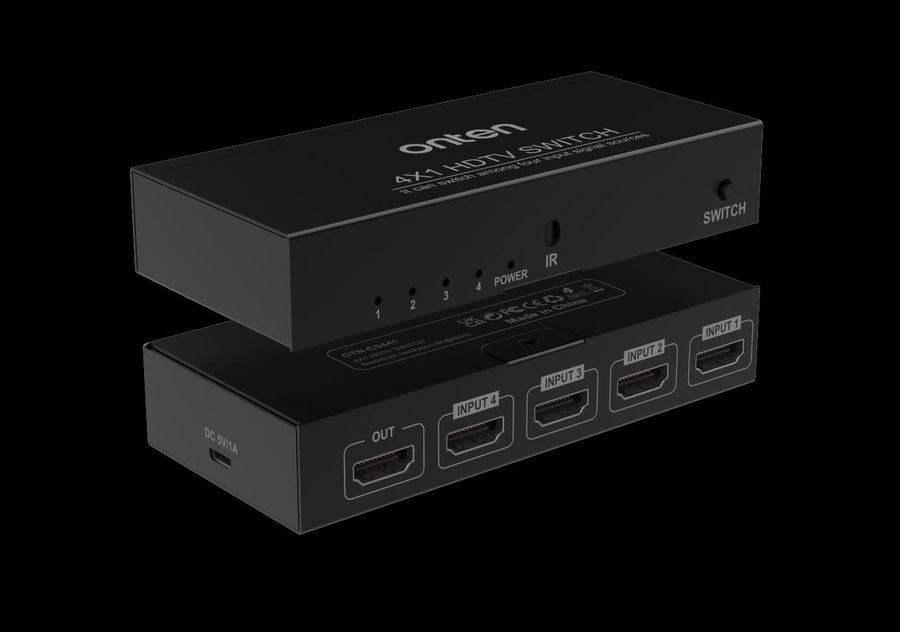 ONTEN OTN-CS441 4 in 1 4x1 HDMI 2.0b Switch 4K@60HZ 4x1 HDMI 2.0b 4K@60HZ